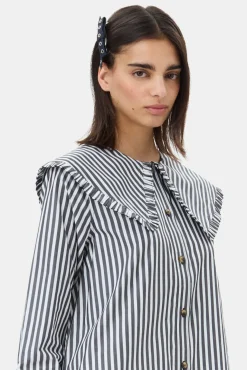 GANNI Accessories Til Hår | Små Gaver<Denim Eyelet Bow-hårspenne DarkNavy