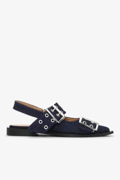 GANNI Sko | Ballerinasko<Denim Feminine Buckle-ballerinasko DarkNavy
