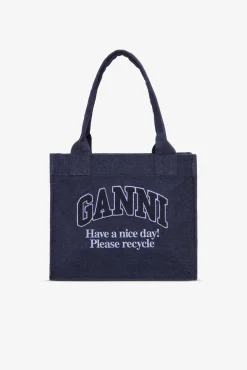 GANNI Skuldervesker | Tote-vesker<Denim Large Tote-veske DarkNavy