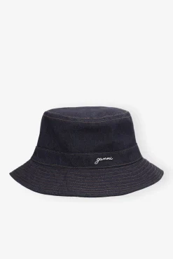 GANNI Hatter<Denim-bøttehatt DarkNavy