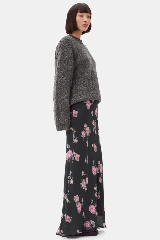 GANNI Skjørt<Floral Printed Crepe Maxi-skjørt ClimbingIvy