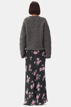 GANNI Skjørt<Floral Printed Crepe Maxi-skjørt ClimbingIvy