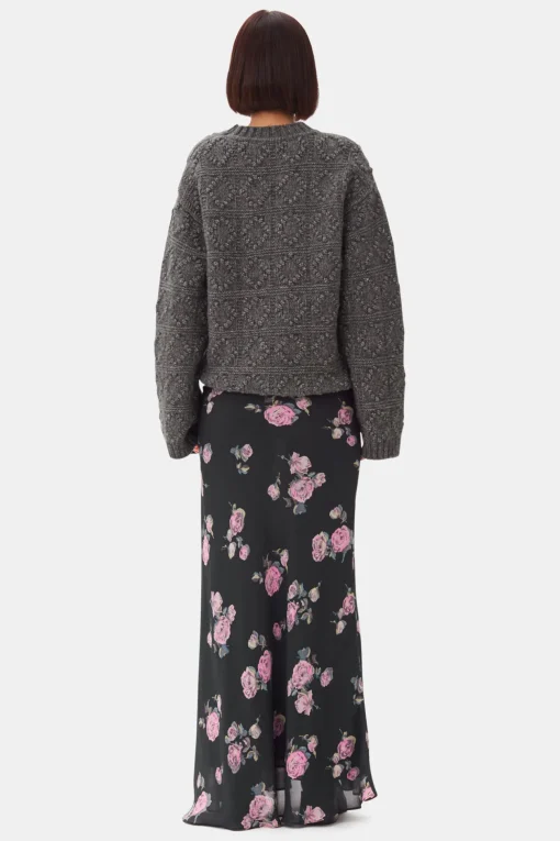 GANNI Skjørt<Floral Printed Crepe Maxi-skjørt ClimbingIvy