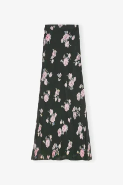 GANNI Skjørt<Floral Printed Crepe Maxi-skjørt ClimbingIvy