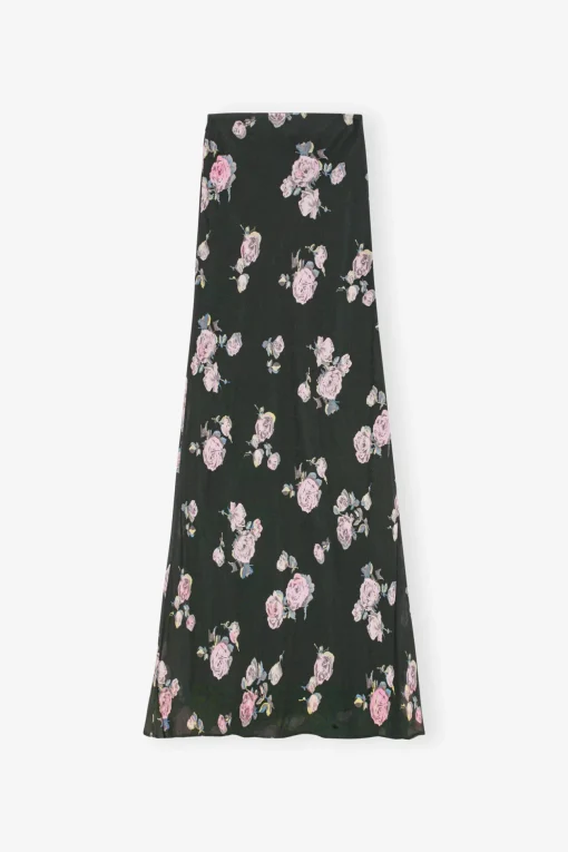 GANNI Skjørt<Floral Printed Crepe Maxi-skjørt ClimbingIvy