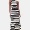 GANNI Fabrics Of The Future | Plus Size Klær<Future Striped Rib Long-skjørt Multicolour