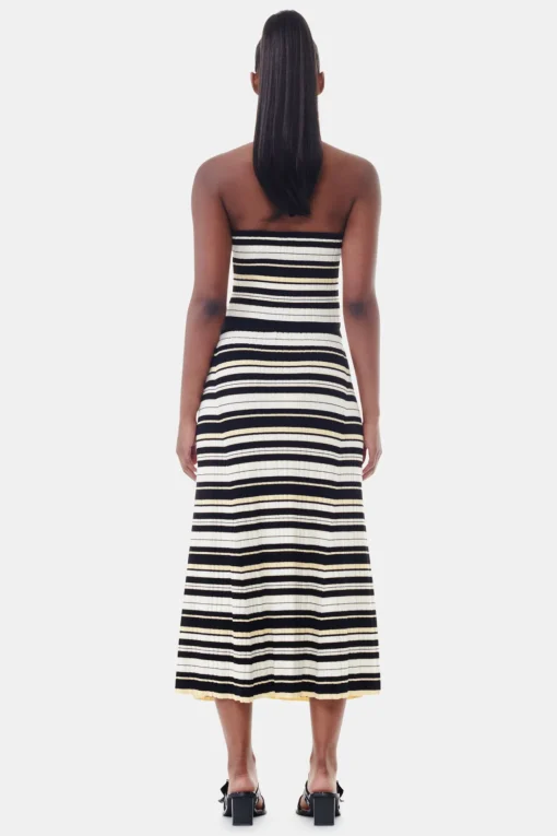 GANNI Fabrics Of The Future | Plus Size Klær<Future Striped Rib Long-skjørt Multicolour