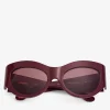 GANNI Solbriller<x Ace & Tate Trixie Solbriller Burgundy