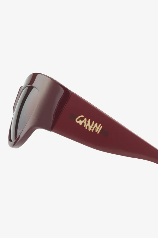 GANNI Solbriller<x Ace & Tate Trixie Solbriller Burgundy