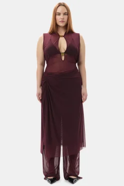 GANNI Plus Size Klær | Bukser<x Paloma Elsesser Mesh Straight-bukse PortRoyale