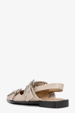 GANNI Sko | Hæler<Grey Feminine Buckle Ballerinas TaosTaupe