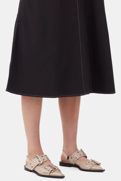GANNI Sko | Hæler<Grey Feminine Buckle Ballerinas TaosTaupe