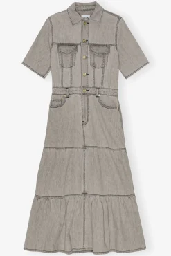 GANNI Fabrics Of The Future | Denimklær<Grey Future Long Denim-kjole GrayQuill
