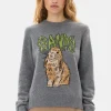 GANNI Ganni Exclusives | Strikkeplagg<Grey Graphic Bunny-genser FrostGray