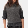 GANNI Strikkeplagg<Grey Knit-vest Phantom
