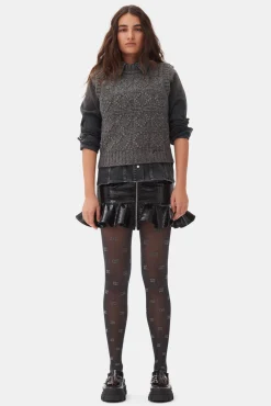 GANNI Strikkeplagg<Grey Knit-vest Phantom