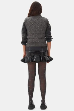 GANNI Strikkeplagg<Grey Knit-vest Phantom