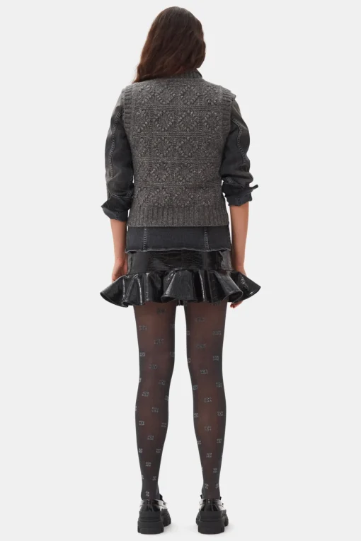 GANNI Strikkeplagg<Grey Knit-vest Phantom