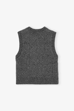 GANNI Strikkeplagg<Grey Knit-vest Phantom