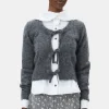 GANNI Trending Now | Strikkeplagg<Grey Light Mohair Tie String-cardigan PalomaMelange