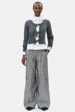 GANNI Trending Now | Strikkeplagg<Grey Light Mohair Tie String-cardigan PalomaMelange