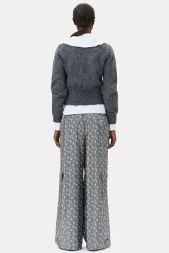 GANNI Trending Now | Strikkeplagg<Grey Light Mohair Tie String-cardigan PalomaMelange