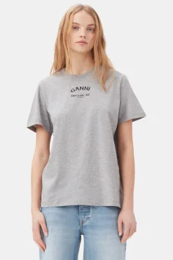 GANNI Ganni Exclusives | T-skjorter<Grey Relaxed O-neck-T-skjorte PalomaMelange