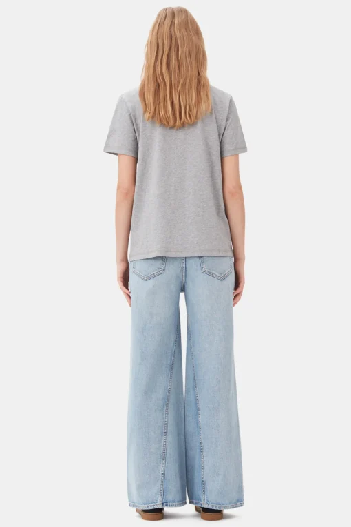 GANNI Ganni Exclusives | T-skjorter<Grey Relaxed O-neck-T-skjorte PalomaMelange