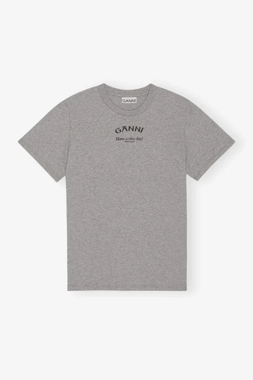GANNI Ganni Exclusives | T-skjorter<Grey Relaxed O-neck-T-skjorte PalomaMelange