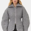 GANNI Ganni Exclusives | Kåper & Jakker<Grey Stretch Quilt Curve Sleeve-jakke MirageGray