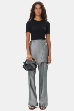 GANNI Dresstoff | Sett<Grey Suiting Skirt Flared-bukse GrayQuill
