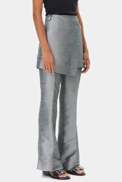 GANNI Dresstoff | Sett<Grey Suiting Skirt Flared-bukse GrayQuill