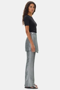 GANNI Dresstoff | Sett<Grey Suiting Skirt Flared-bukse GrayQuill