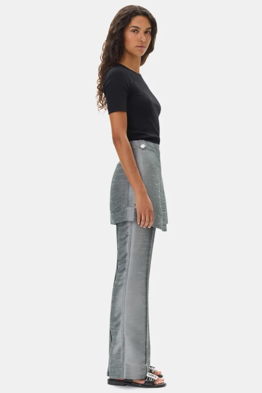 GANNI Dresstoff | Sett<Grey Suiting Skirt Flared-bukse GrayQuill