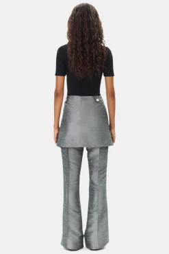 GANNI Dresstoff | Sett<Grey Suiting Skirt Flared-bukse GrayQuill