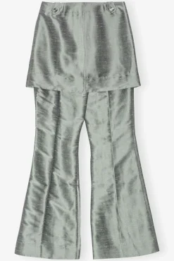GANNI Dresstoff | Sett<Grey Suiting Skirt Flared-bukse GrayQuill