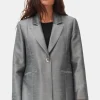GANNI Dresstoff | Sett<Grey Suiting-blazer GrayQuill