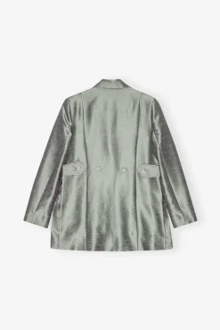 GANNI Dresstoff | Sett<Grey Suiting-blazer GrayQuill