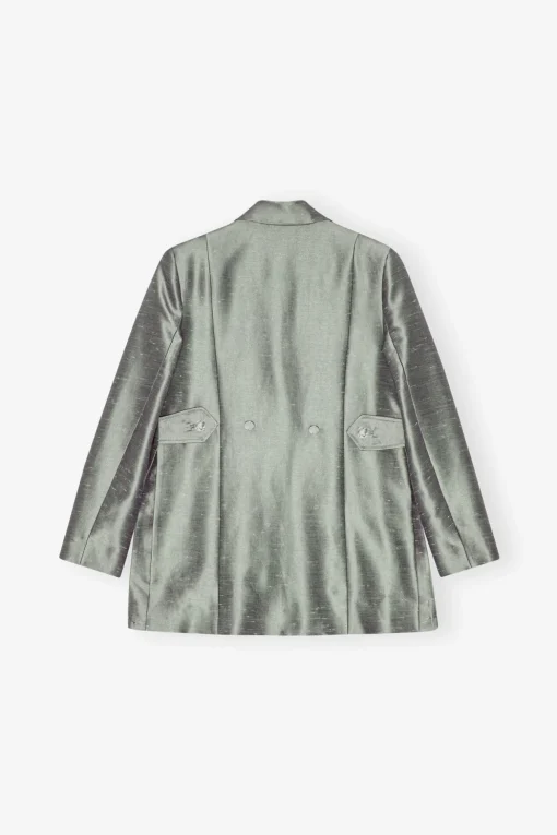 GANNI Dresstoff | Sett<Grey Suiting-blazer GrayQuill
