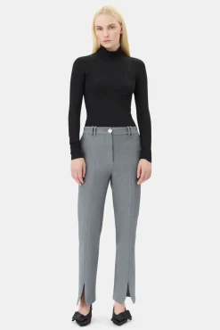 GANNI Ganni Exclusives | Dresstoff<Grey Suiting-bukser Phantom