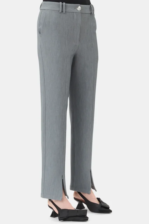 GANNI Ganni Exclusives | Dresstoff<Grey Suiting-bukser Phantom