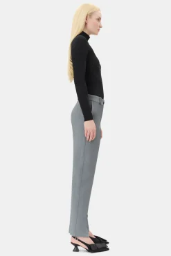 GANNI Ganni Exclusives | Dresstoff<Grey Suiting-bukser Phantom
