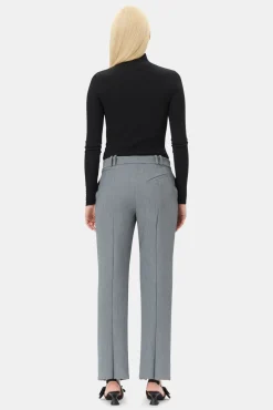 GANNI Ganni Exclusives | Dresstoff<Grey Suiting-bukser Phantom