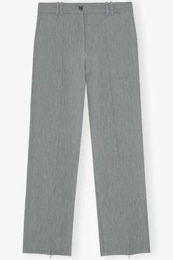 GANNI Ganni Exclusives | Dresstoff<Grey Suiting-bukser Phantom