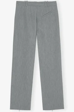 GANNI Ganni Exclusives | Dresstoff<Grey Suiting-bukser Phantom