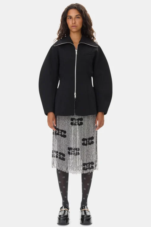 GANNI Ganni Exclusives | Skjørt<Hand Beaded Midi-skjørt SkyCaptain