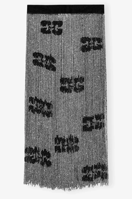 GANNI Ganni Exclusives | Skjørt<Hand Beaded Midi-skjørt SkyCaptain