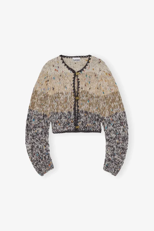 GANNI Trending Now | Strikkeplagg<Handknit Crop-cardigan PalomaMelange