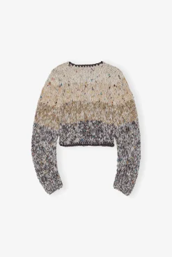 GANNI Trending Now | Strikkeplagg<Handknit Crop-cardigan PalomaMelange