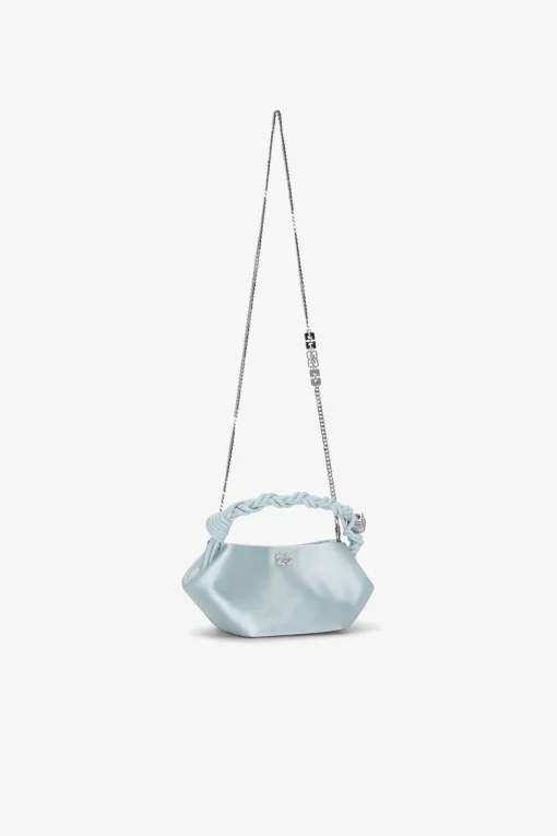 GANNI Crossbody Vesker | Håndvesker<Icy Blue Satin Mini Bou Bag IcyBlue